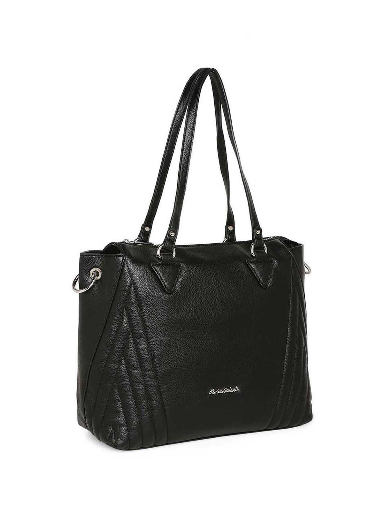 Marina Galanti Black Quilted Medium Tote Handbag