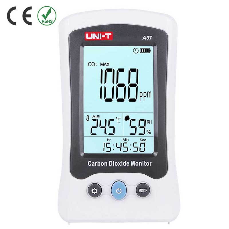 UNI-T A37 CO2 Meter; CO2 concentration/temperature/humidity detector / home / industrial / laboratory