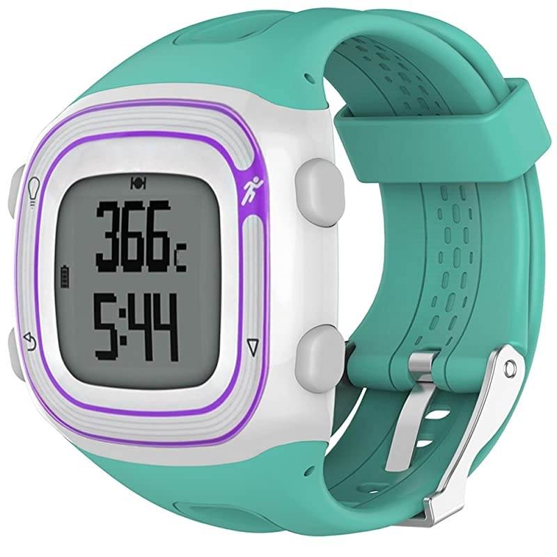 Band for Garmin Forerunner 1015 Soft Silicone Replacement Watch Band Strap for Garmin Forerunner 1015 GPS Watch 3PCS PinkampTealampPurple SDisplay Size 081quotx077quot