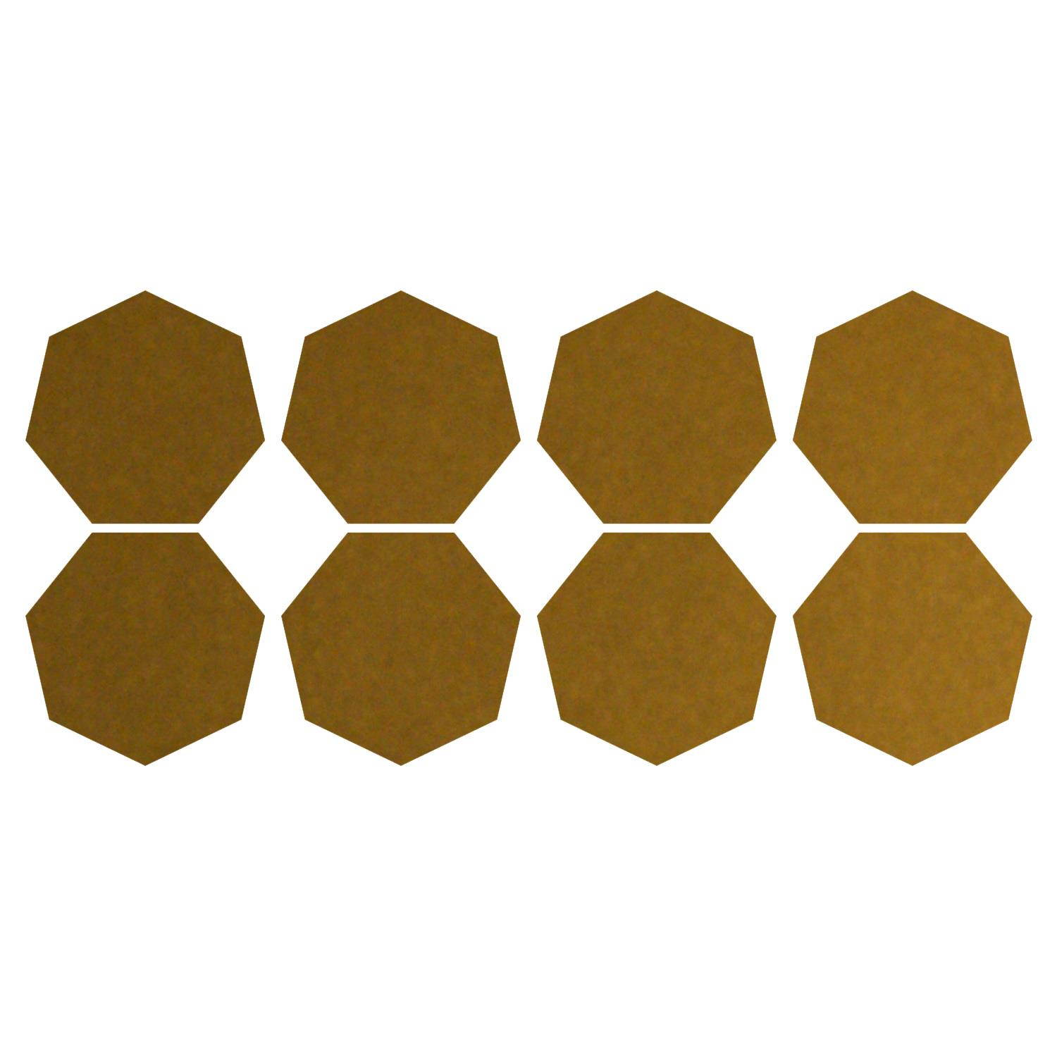 LiteMark 3.5 Inch Yellow Heptagon Decals - Pack of 18