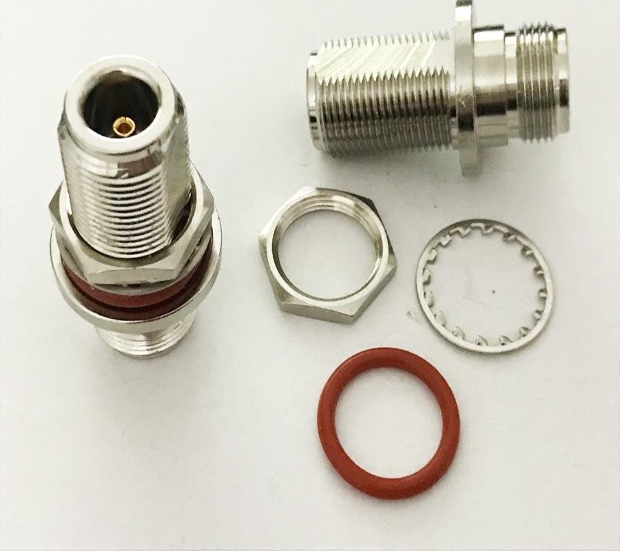 10pcs N female O-ring Waterproof to N Female Jack Nut Panel Mount RF Coax Connector Adapter 50ohm