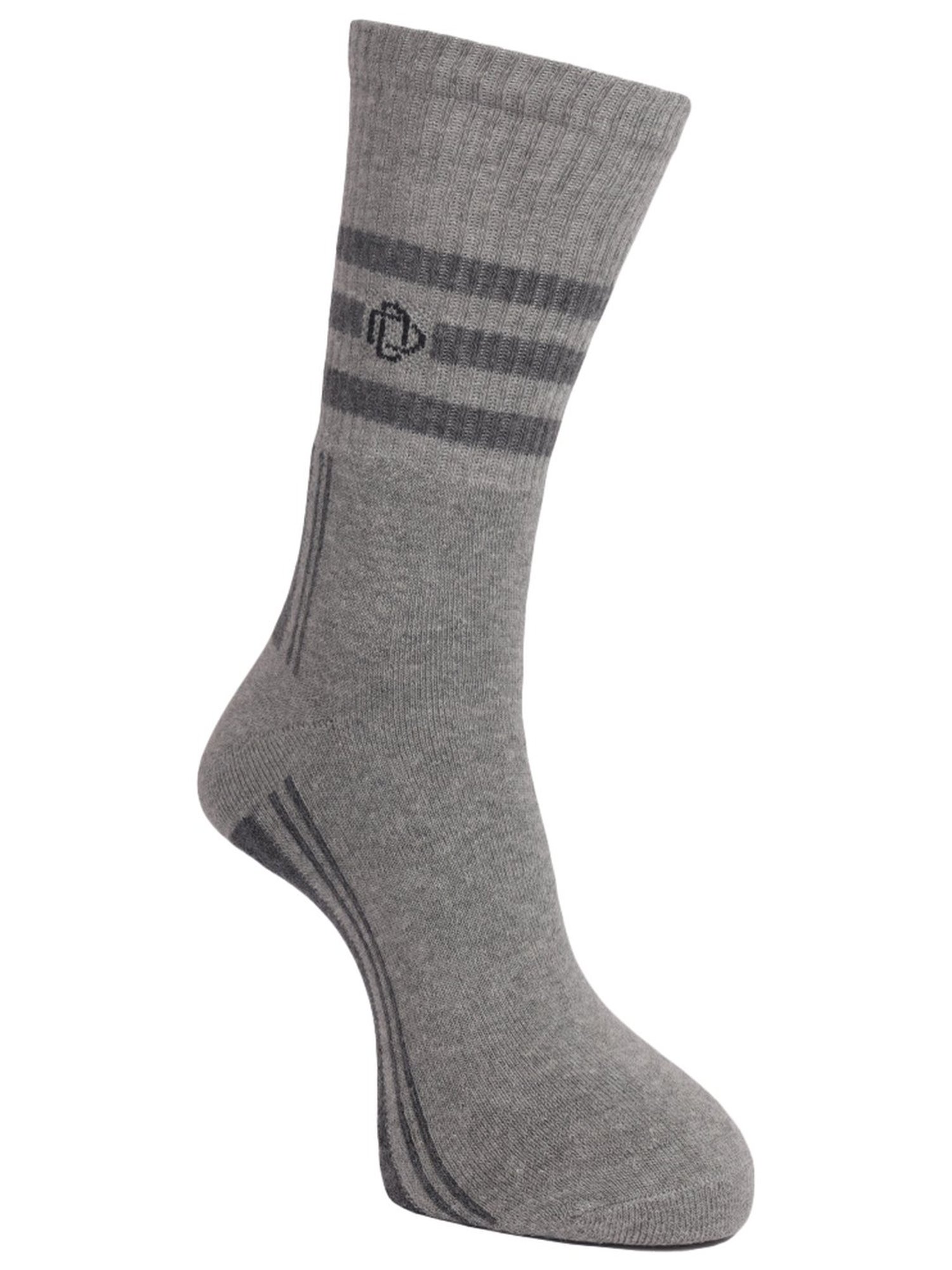 Jockey 7036 Light Grey Compact Terry Cotton Ankle Length Socks with Stay Fresh Treatment