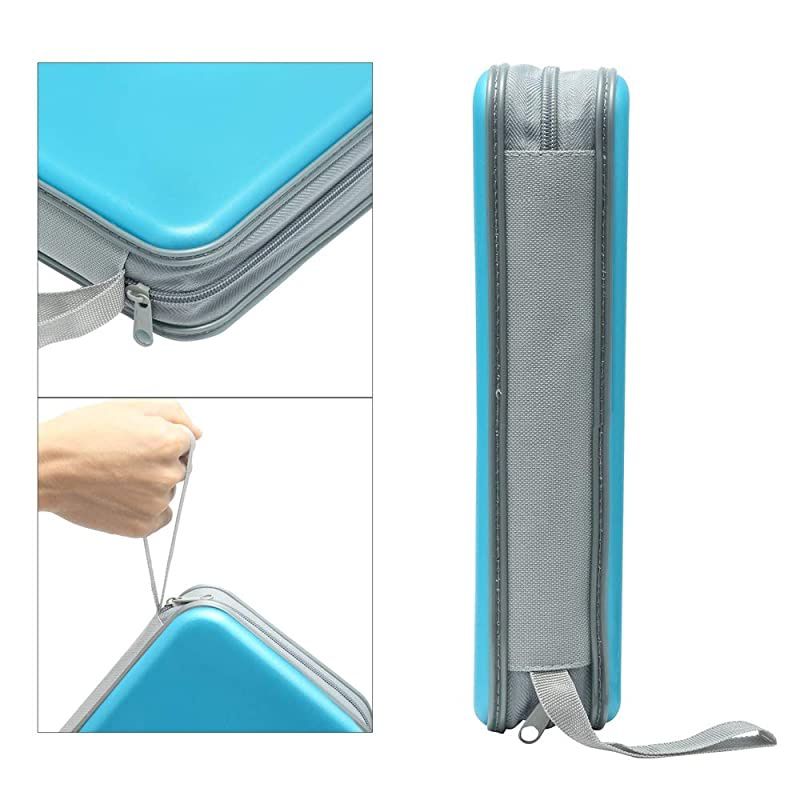 80 Capacity Heavy Duty CD/DVD Wallet Binder, Storage, Case, Bag, Holder, Booklet (Sky Blue)