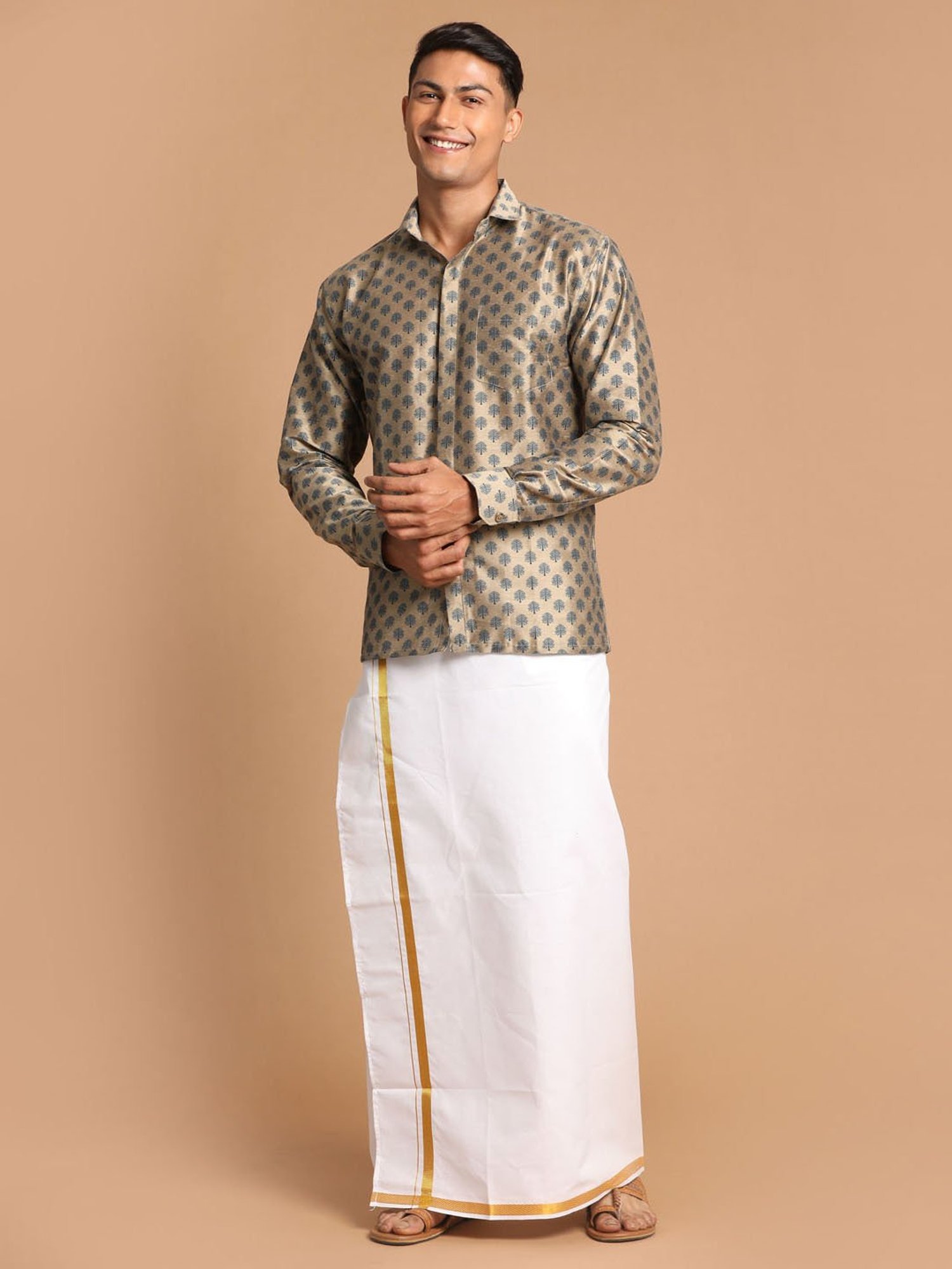 Ramraj Light Pink Regular Fit Shirt