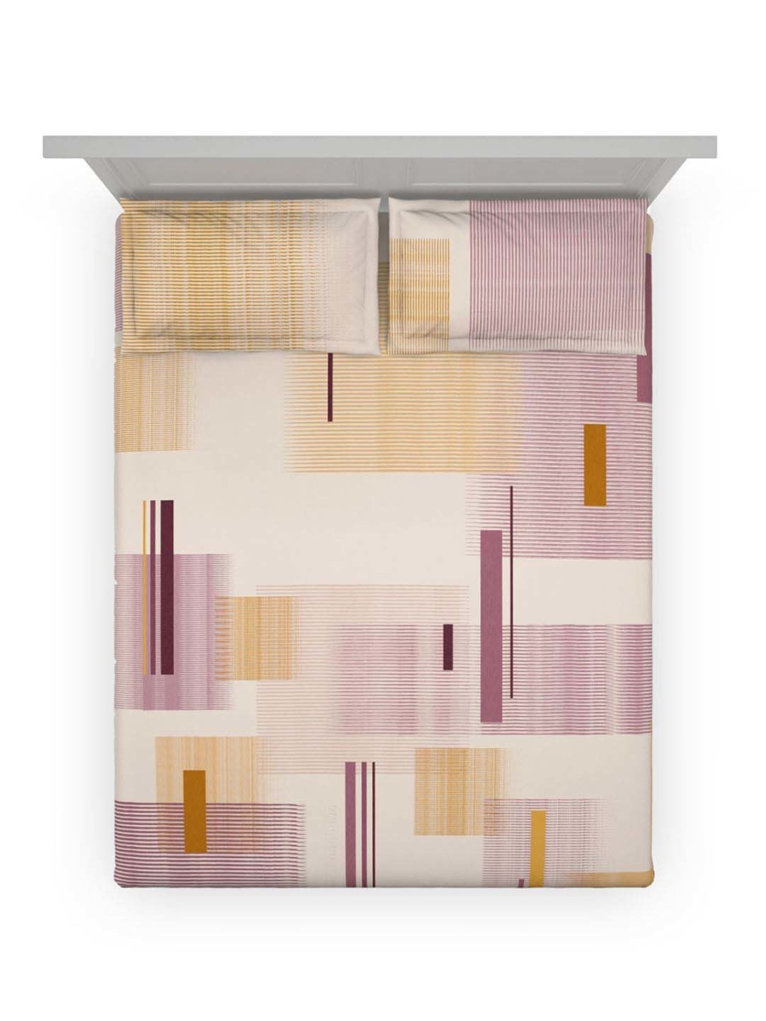 DDecor Pink Cotton 144 TC Queen Size Bedsheet With Pillow Covers