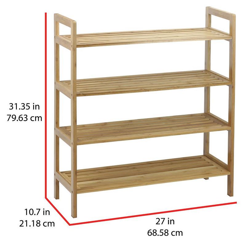 IRIS 2 Tier Slim Stackable Metal Shoe Rack Black