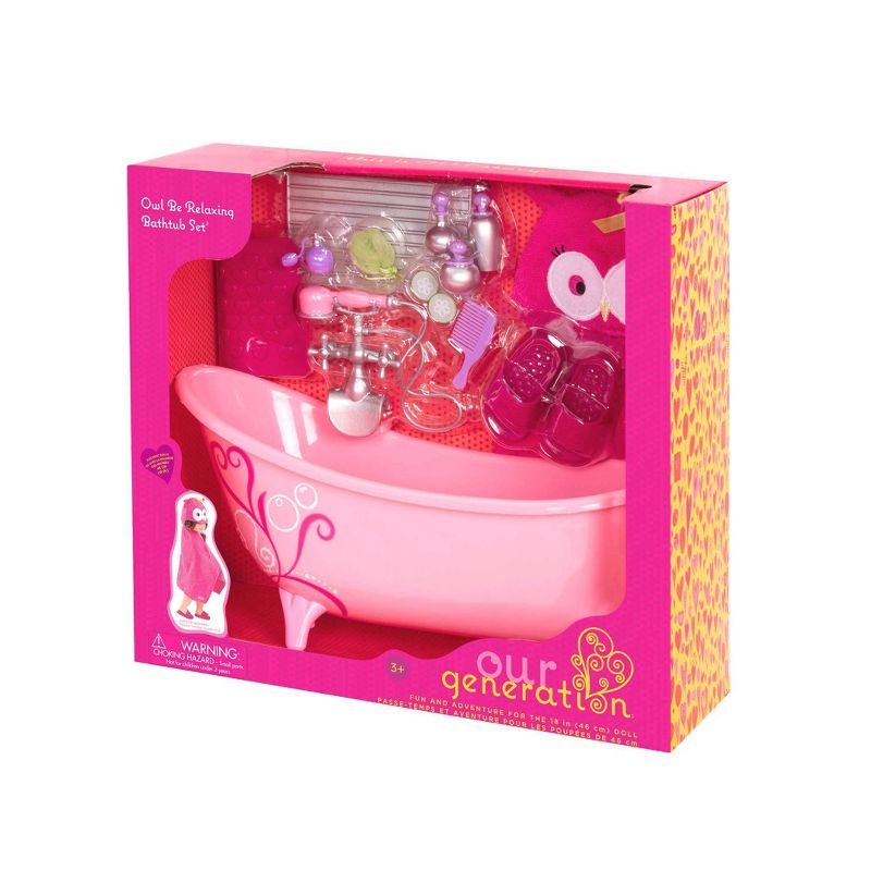 Our Generation Bathtub Accessory - Owl Be Relaxing Bathtub Set