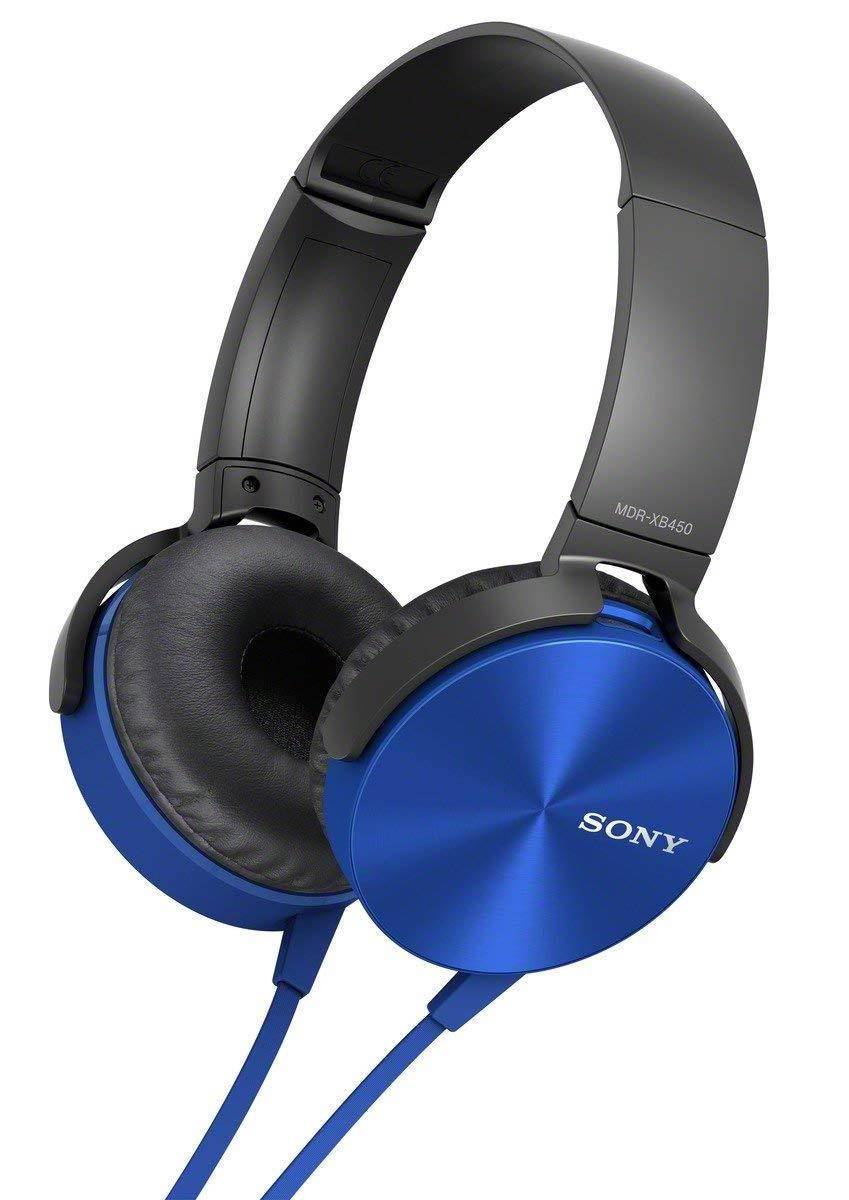 Sony MDR-XB450AP Extra Bass Headphone - Blue (International Version U.S. warranty may not apply)