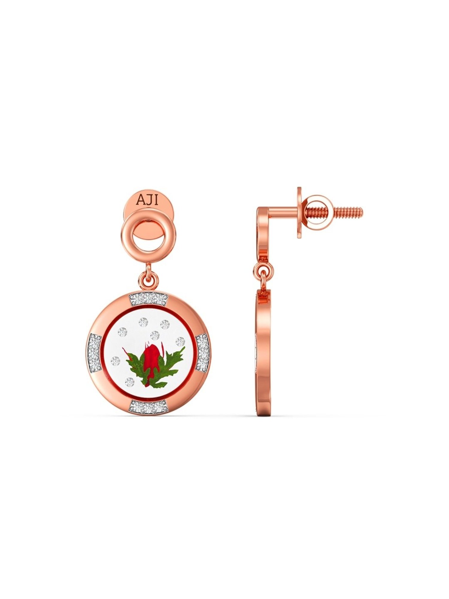 Joyalukkas 18k Gold Desirable Diamond Drop Earrings