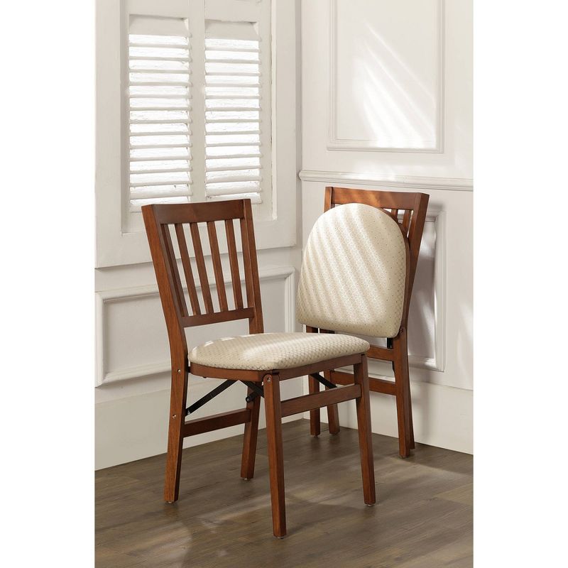 Set of 2 School House Folding Chair Cherry - Stakmore