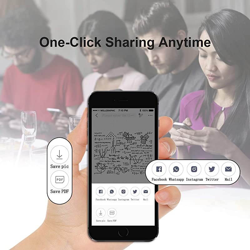 Smartpen Sync to The Mobile Devices for Notes with APP (Syncpen 1.0),Grey