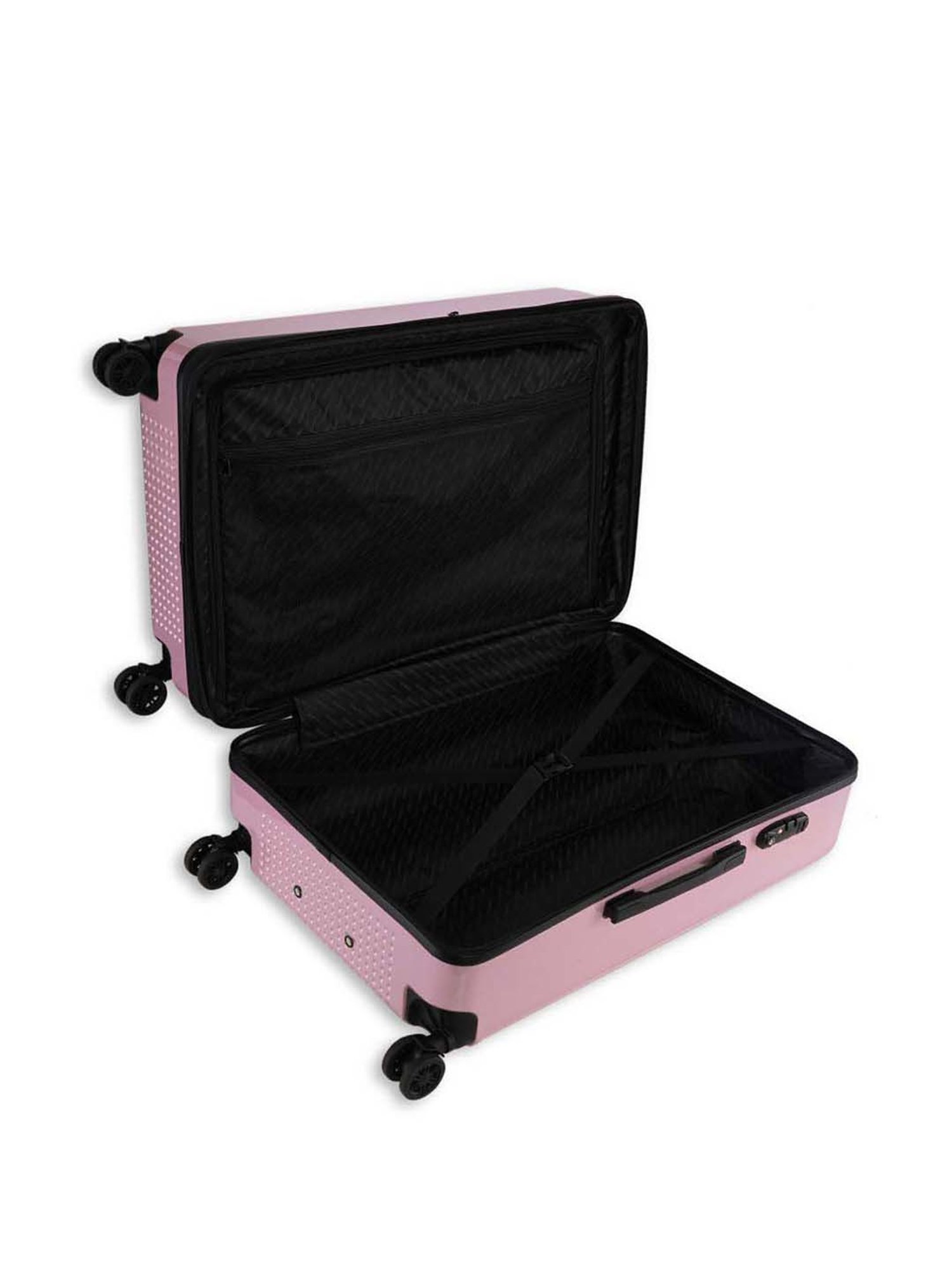 Swiss Brand Vernier Blush Pink 8 Wheel Small Hard Cabin Trolley - 36 Inch