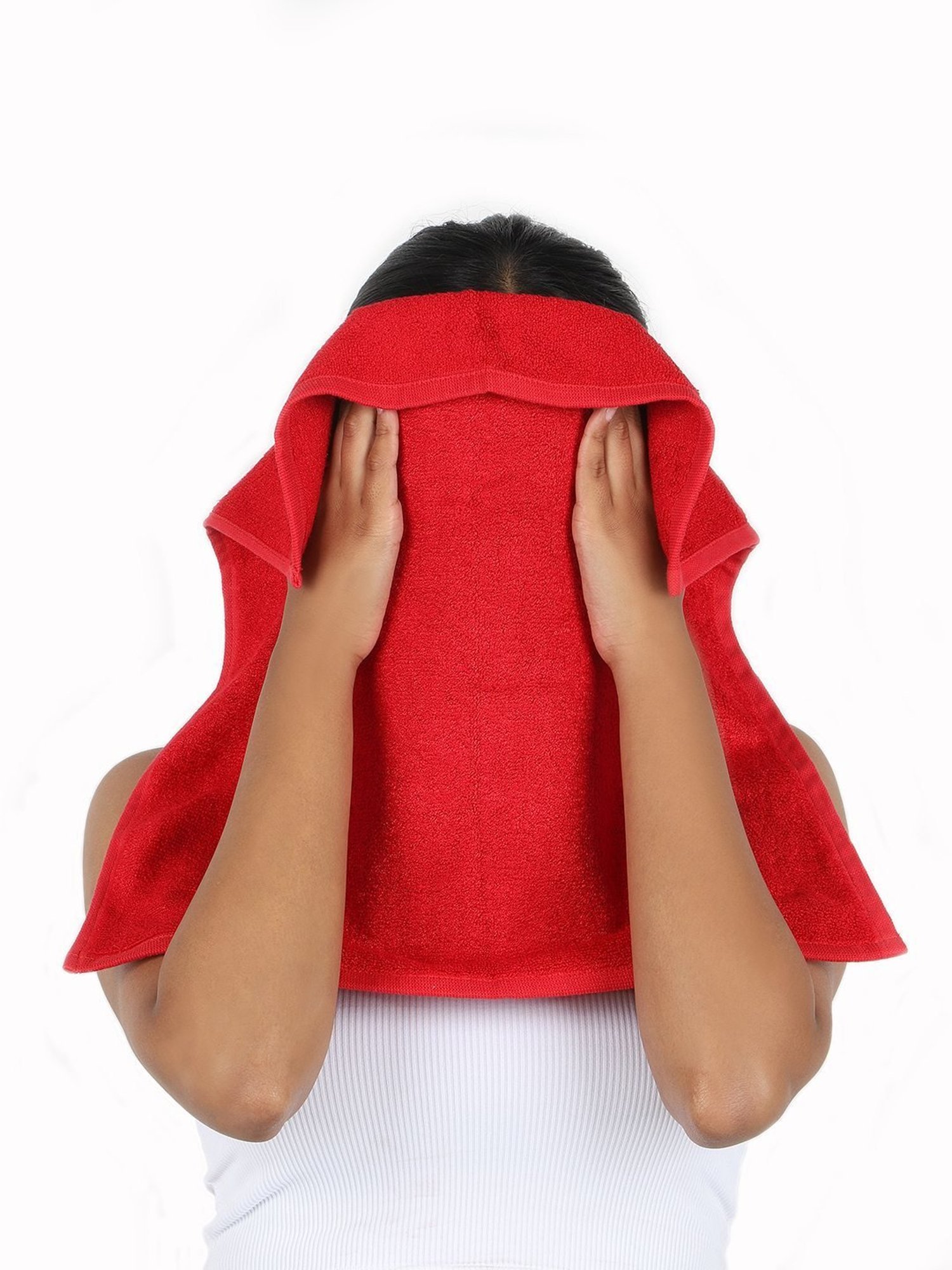 Doctor Towels Bamboo Terry Red 650 GSM Viscose Face Towel (Set of 4)