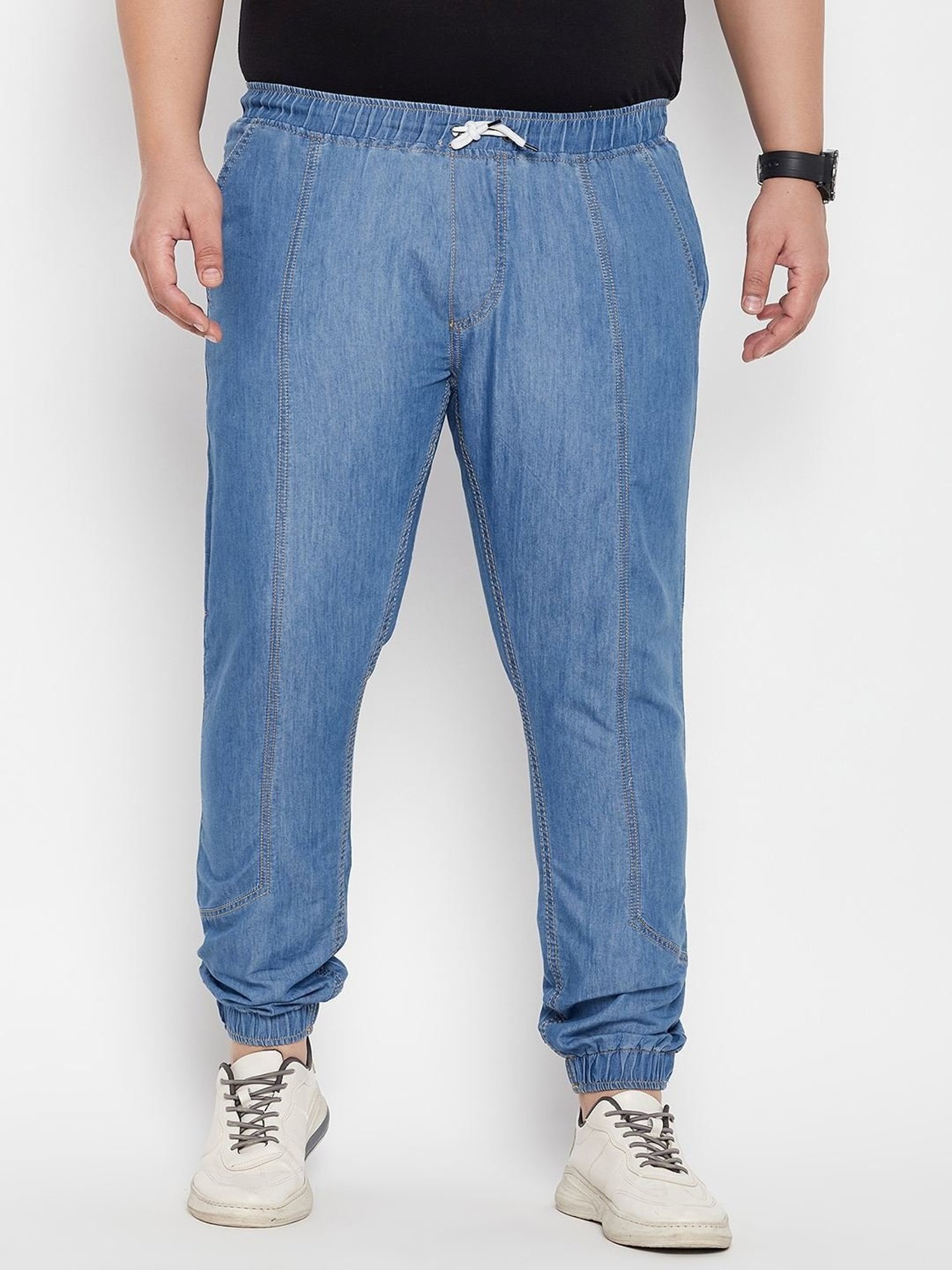 Bigbanana Light Blue Cotton Regular Fit Trousers