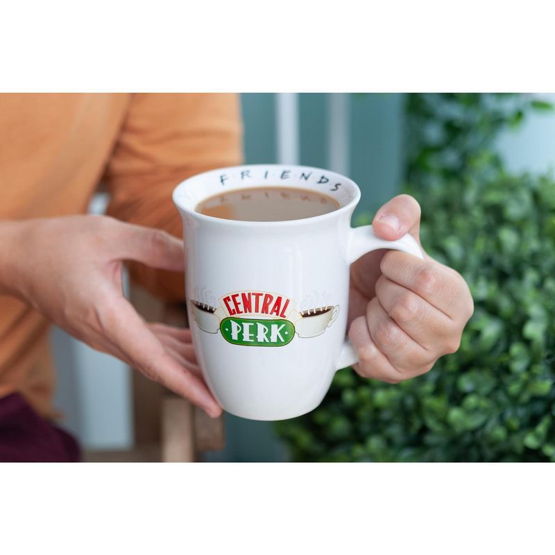 Silver Buffalo Friends Central Perk Flared Rim Collectible Ceramic Coffee Mug | Holds 16 Ounces