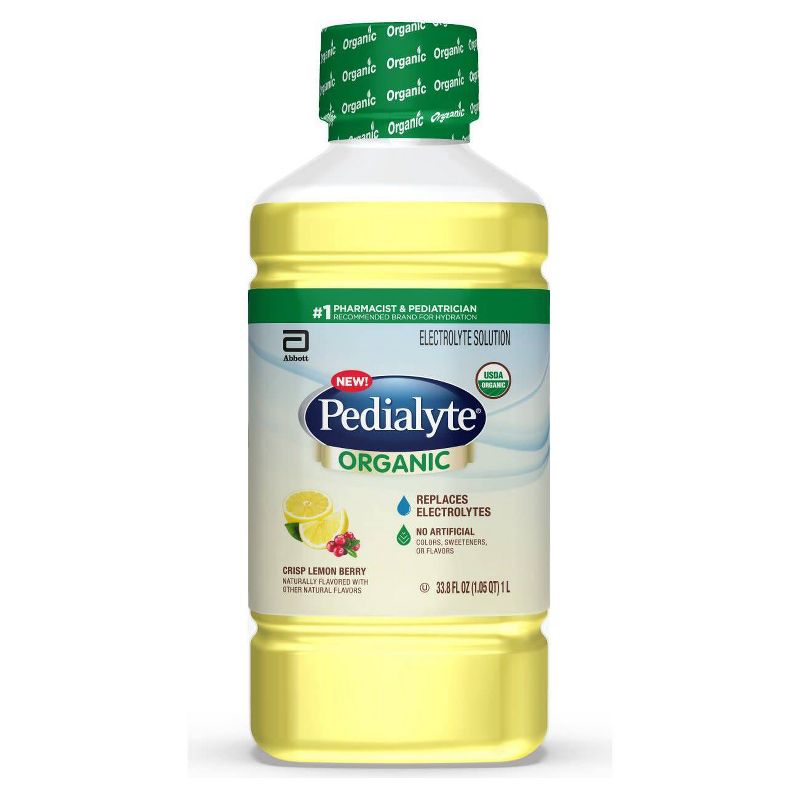 Pedialyte Organic Oral Electrolyte Solution - Crisp Lemon Berry - 33.8 fl oz