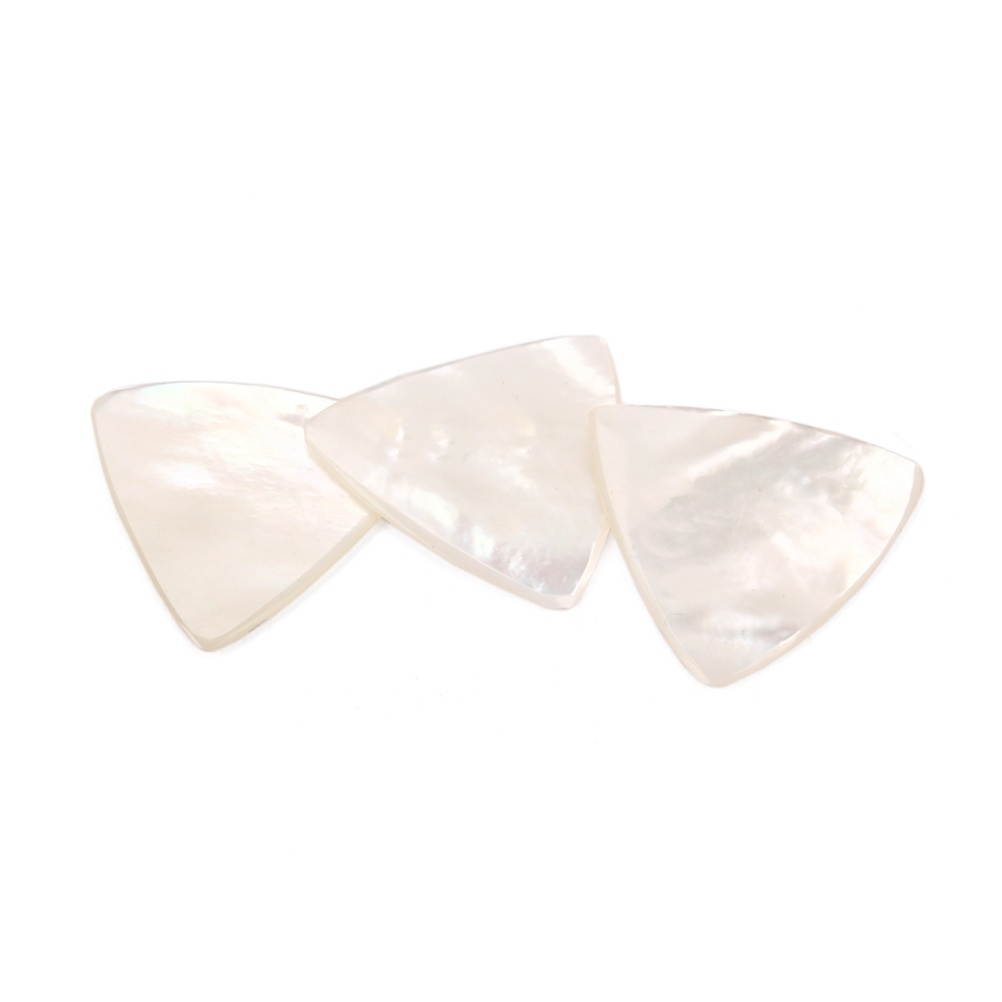 White Abalone Guitar Picks Plectrums Shell Guitar Finger Picks for for Acoustic and Electric Guitar Bass Accessories 28 x 27 x 1.5 mm