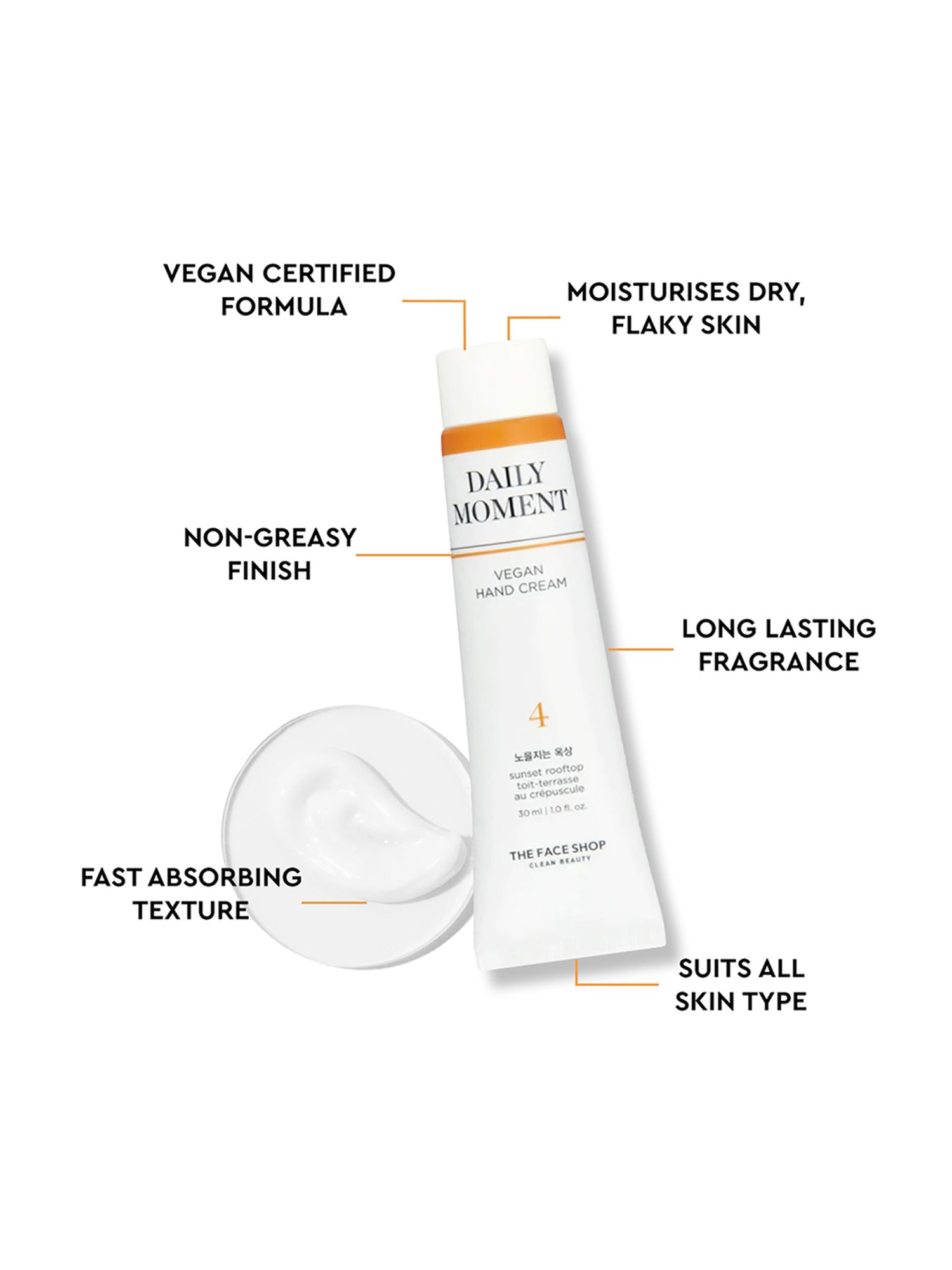 The Face Shop Daily Moment Vegan Hand Cream Sunset Rooftop with Shea Butter - 30 ml