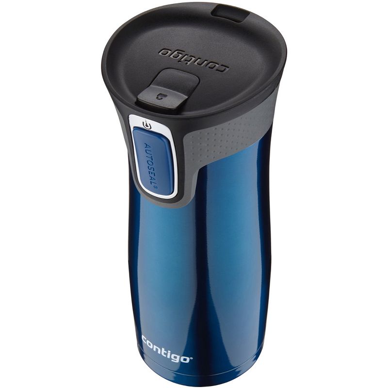 Contigo Autoseal West Loop 2.0 Travel Mug with Easy Clean Lid-2 Pack-Blue/Silver