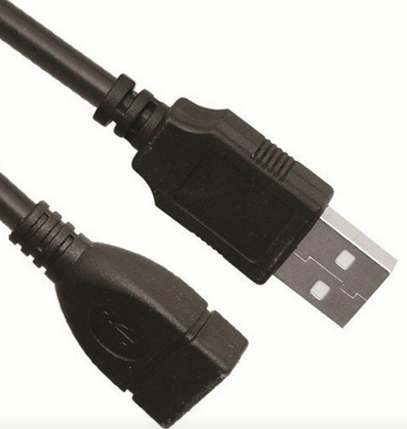 USB 2.0 Extension Extender Cable Cord M/F Standard Type A Male to Female Black