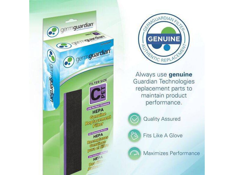 GermGuardian FLT5250PT True HEPA with Pet Pure Treatment GENUINE Replacement Air Control Filter C for AC5000 Series Air Purifiers