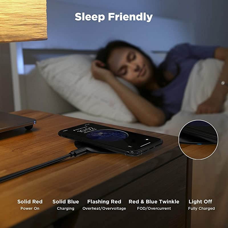 Wireless Charger, Qi-Certified 15W Max Fast Wireless Charging Pad, Compatible with iPhone 12/12 Pro/12 Pro Max/SE 2020/11 Pro Max, Galaxy Note 10/Note 10+/S10/S10+/S10E (No AC Adapter)