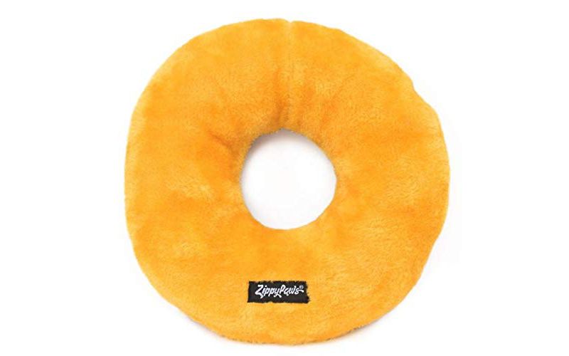ZippyPaws - Jumbo Donutz Stuffed Squeaky Plush Dog Toy - Blueberry
