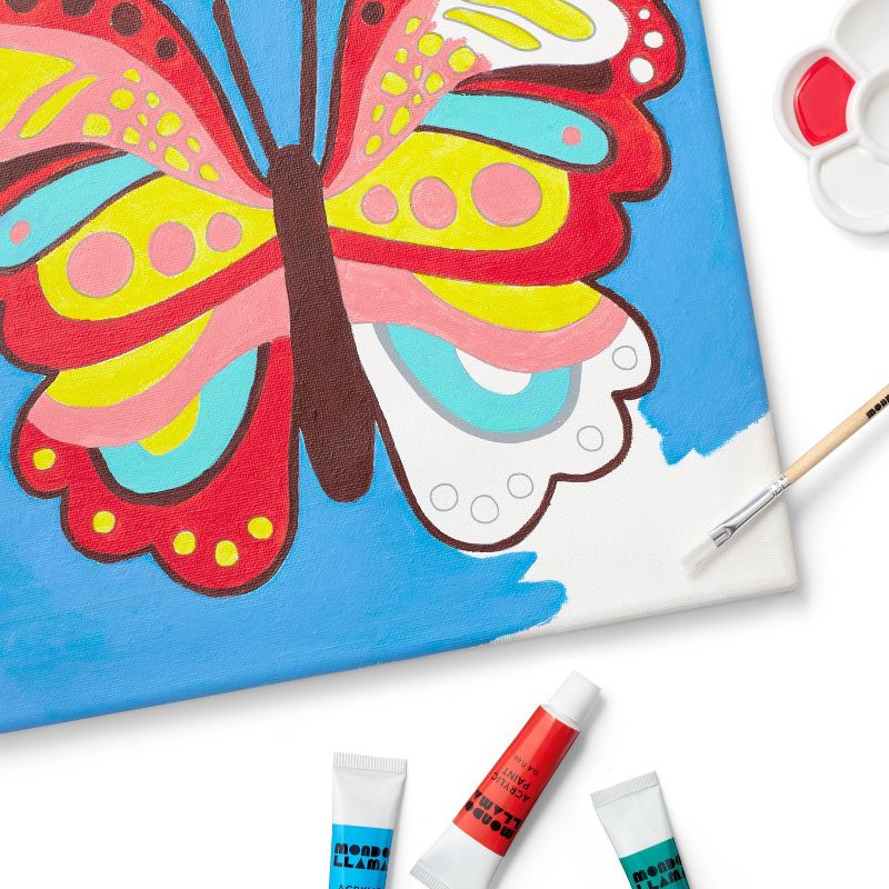 11"x11" Paint-Your-Own Canvas Kit Butterfly - Mondo Llama™