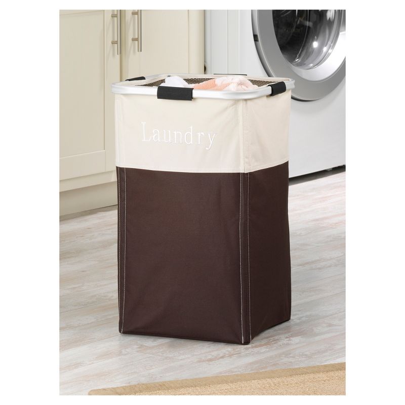 Whitmor Easycare Square Laundry Hamper Java