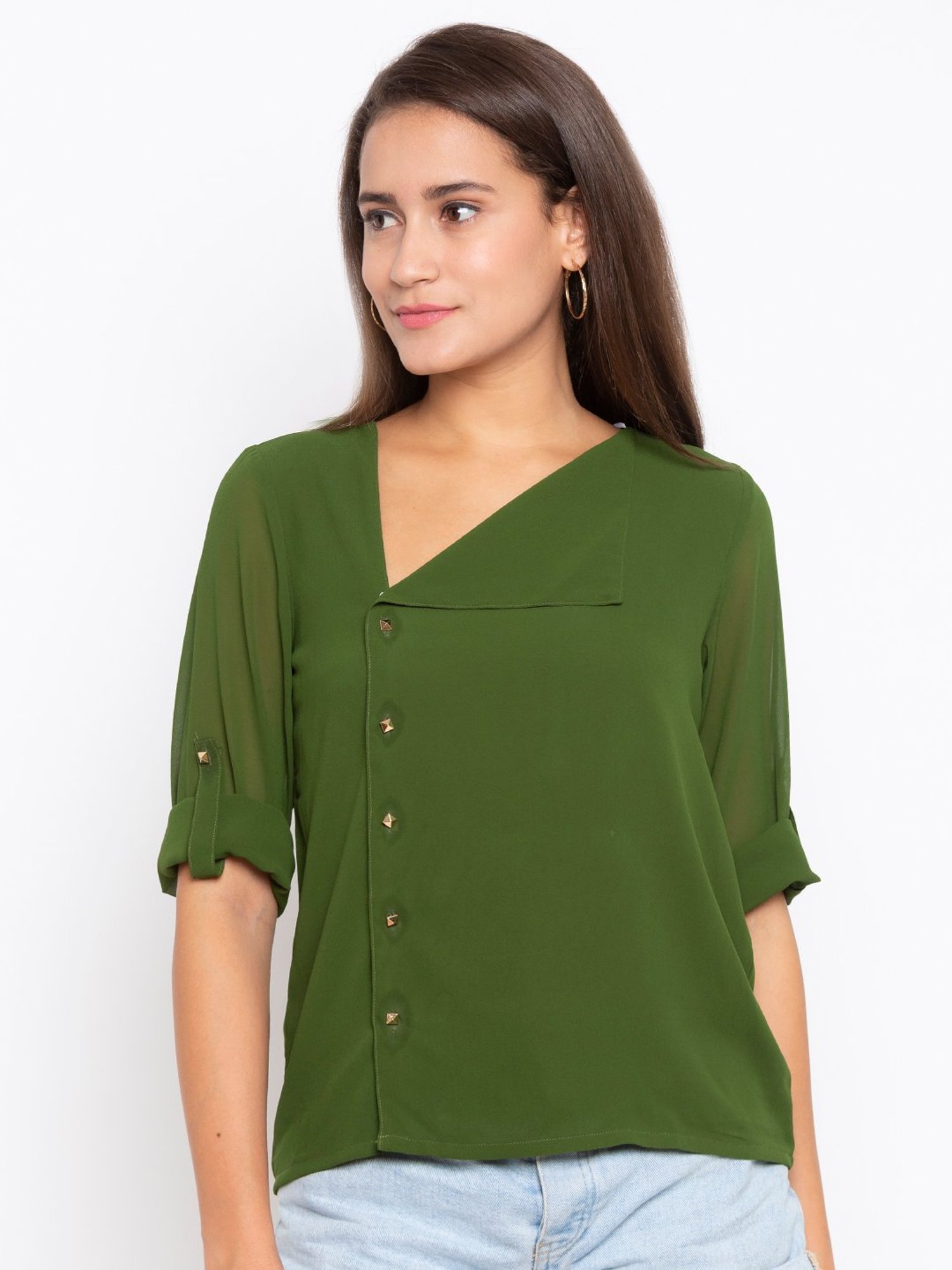 ITI Olive Regular Fit Shirt