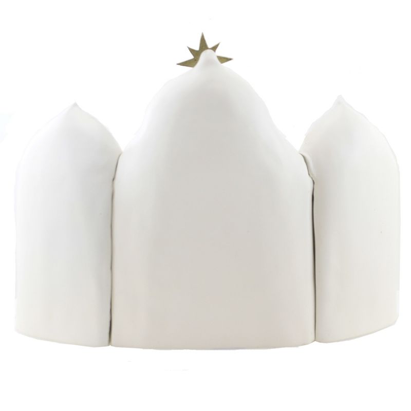 Christmas 11.25" White And Gold Nativity Mary Jesus Joseph Backdrop  -  Decorative Figurines