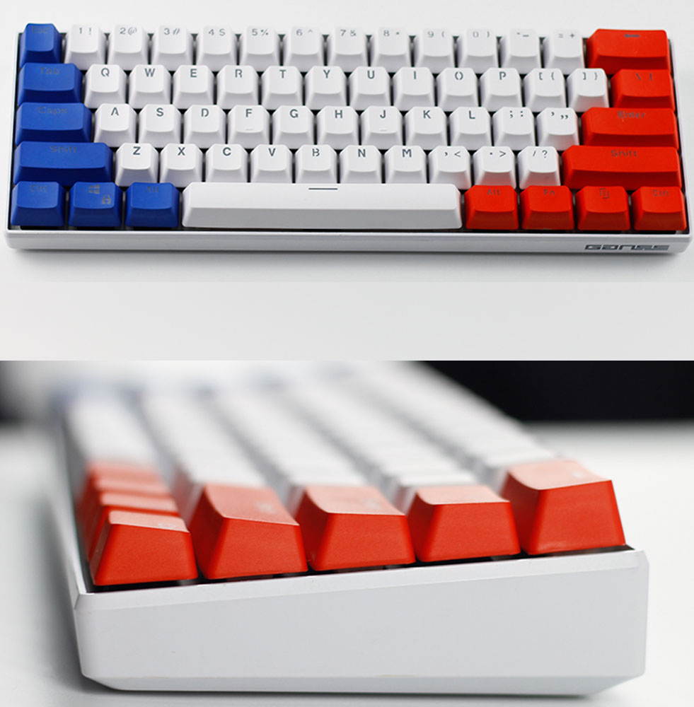 CUUWE 61 PBT Keycaps for 60 Percent Keyboard, Backlit Keycap Set for Mechanical Gaming Keyboard OEM Profile Keycaps with Key Puller for Cherry MX Switches GH60/RK61/GK61/Annie pro 2