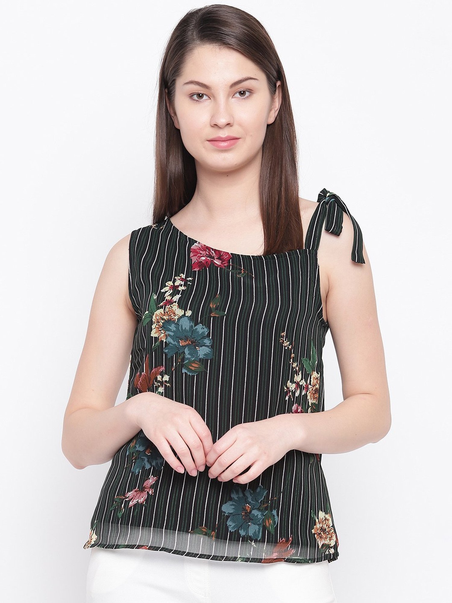 Rare Green Floral Print Top