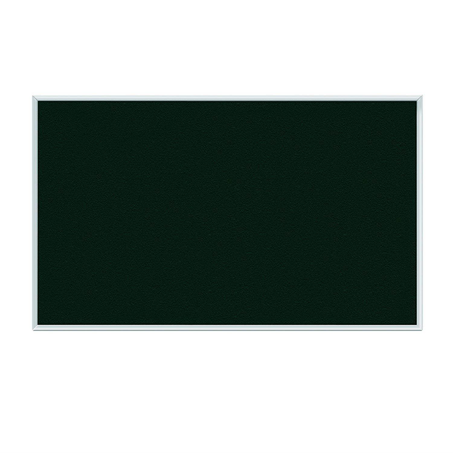 Ghent Ebony Vinyl Bulletin Board, 1 1/2" x 2", Aluminum Frame, Made in the USA