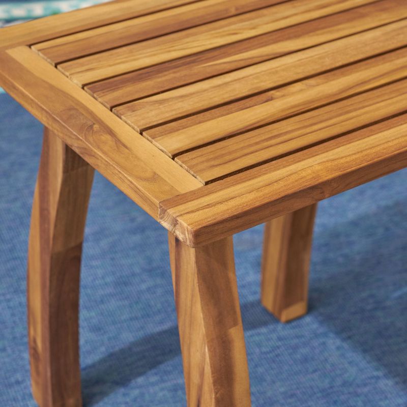 3pc Candel Acacia Wood Patio Rocking Chair and Table Set Teak - Christopher Knight Home