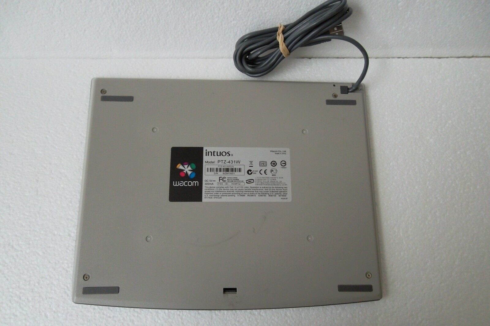 Wacom Intuos 3 Graphics 4" x 6" Pen Tablet 5080 LPI USB 200 PPS PTZ-431W PC/Mac