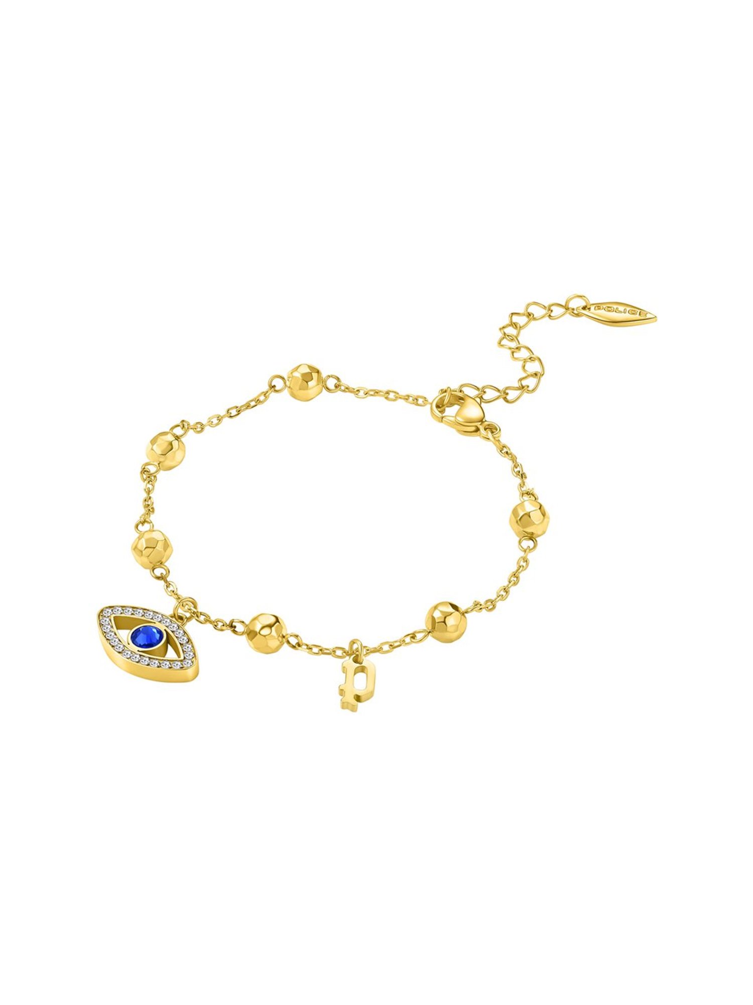 Police Crystal Flexible fit Blue Flexible fit Bracelet for Women