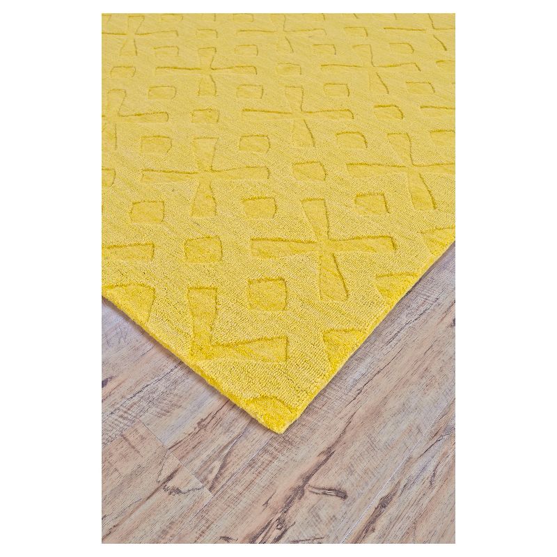 8'X11' Geometric Woven Area Rugs Yellow - Weave & Wander