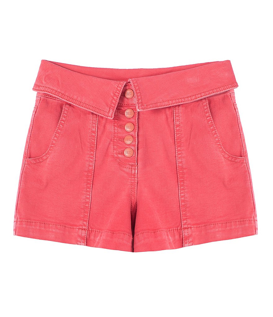 Truce Big Girls 7-16 Snap Front Collar Waist Shorts