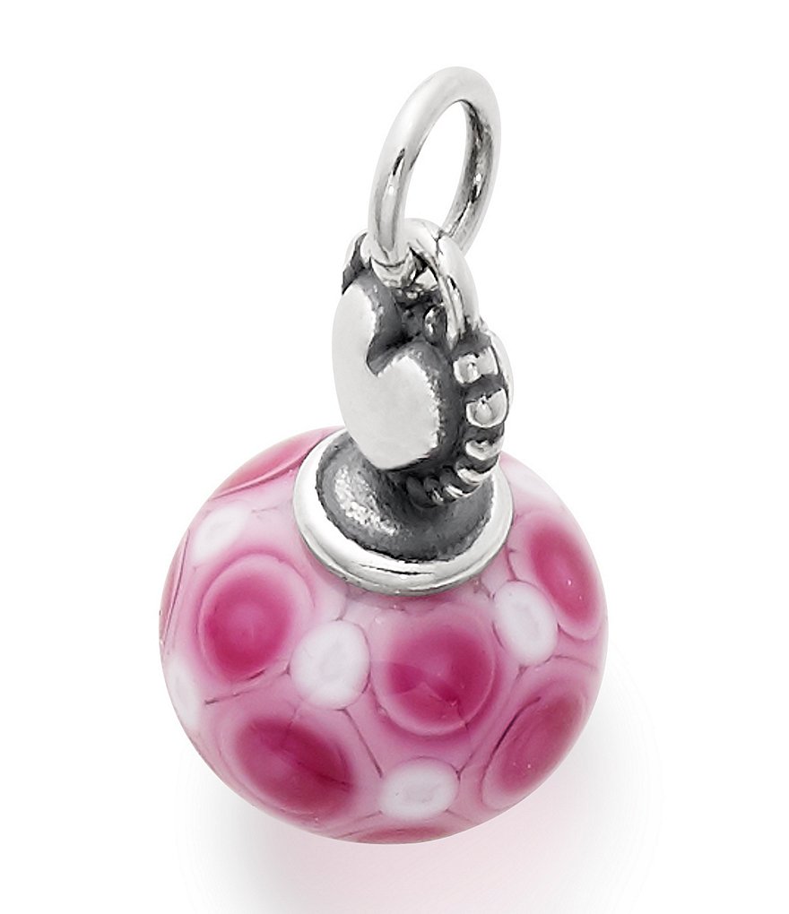 James Avery Beaded Heart Art Glass Charm
