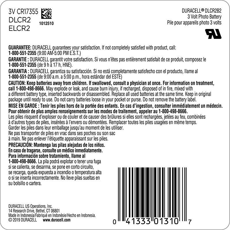 CR2 3V Ultra Lithium Photo Size Battery long lasting battery 1 count