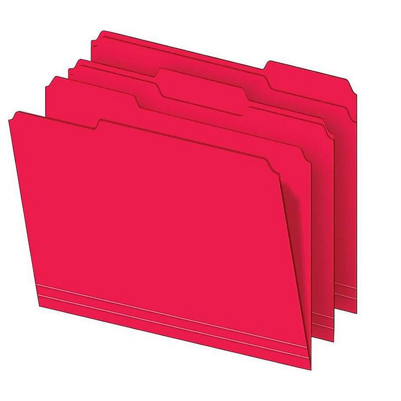 MyOfficeInnovations Colored Top-Tab File Folders 3 Tab Assorted Colors Letter Size 24/PK 285130