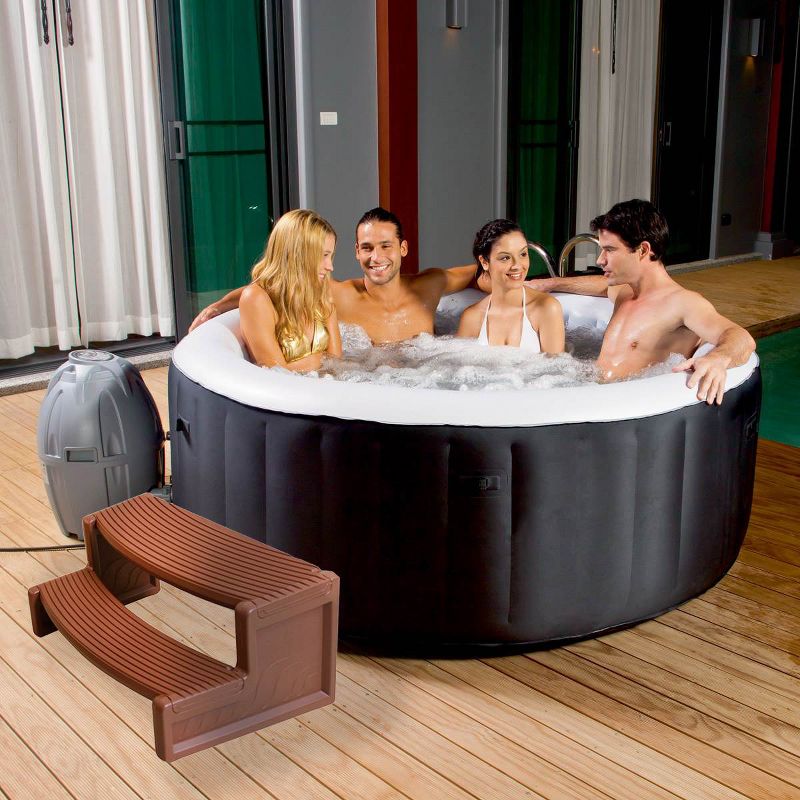 Confer Plastics HS2 Resin Multi Purpose Spa Hot Tub Handi-Step Steps, Mahogany