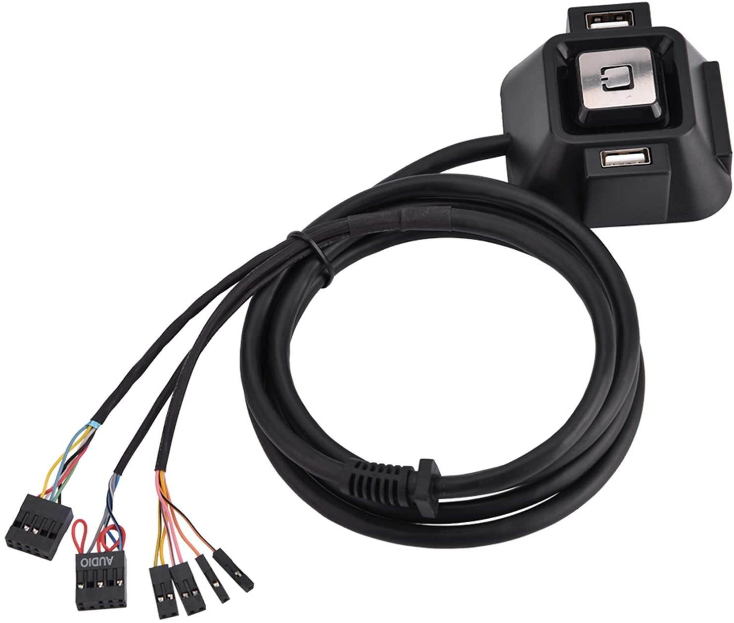 AYNEFY Desktop PC Switch Button, Desktop PC Switch Microphone Interface for Families for Internet Cafes