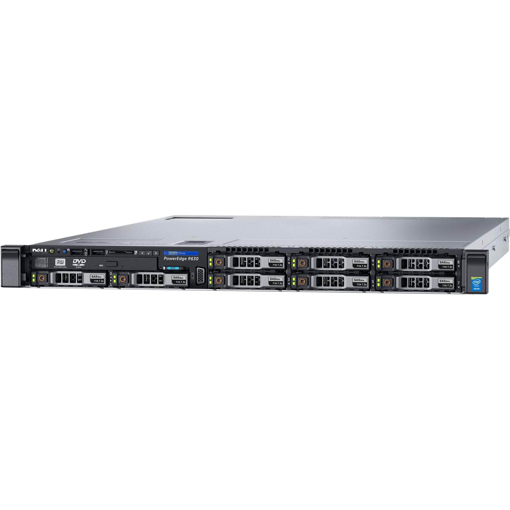 Dell PowerEdge R630 1U Rack Server - 1 x Intel Xeon E5-2640 v4 Deca-core (10 Core) 2.40 GHz - 16 GB Installed DDR4 SDRAM - 600 GB (1 x 600 GB) 12Gb/s SAS HDD - Serial Attached SCSI (SAS) Controller...