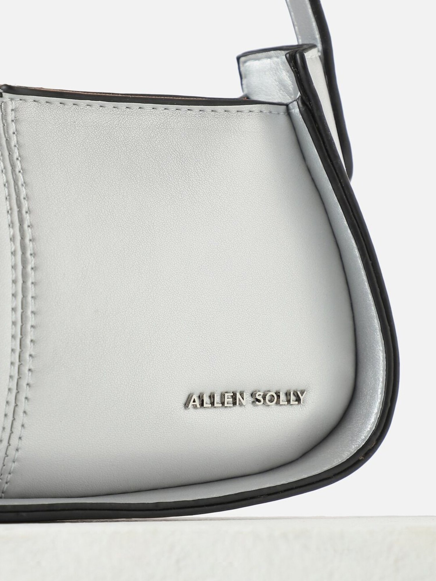 Allen Solly Grey Solid Medium Shoulder Handbag