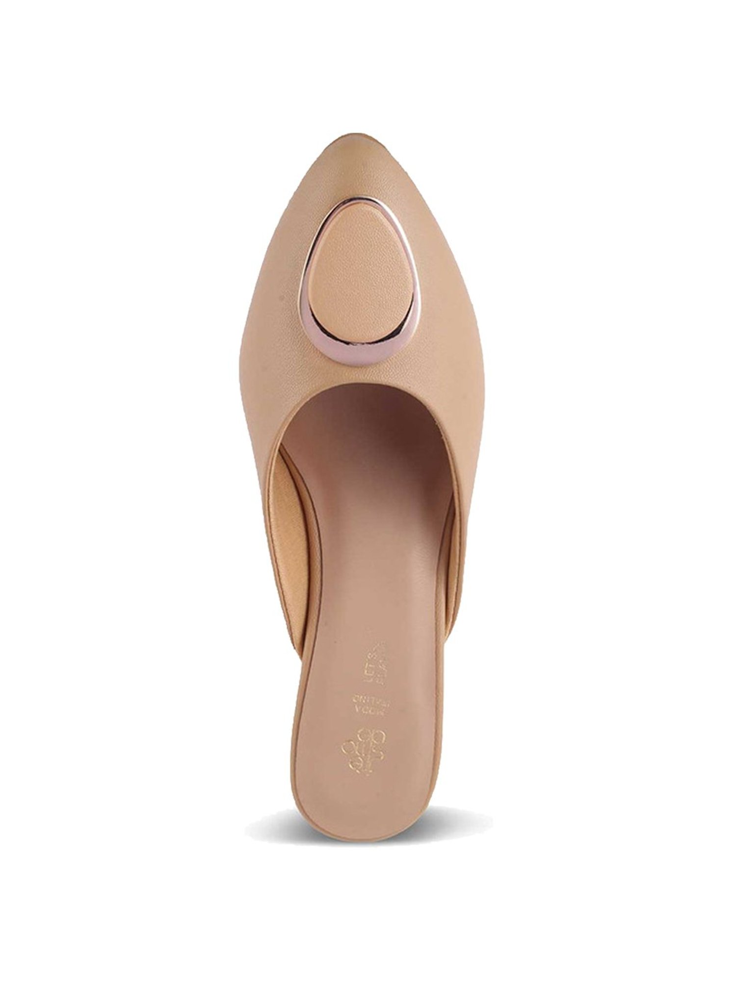 Tresmode Women's Beige Mule Shoes