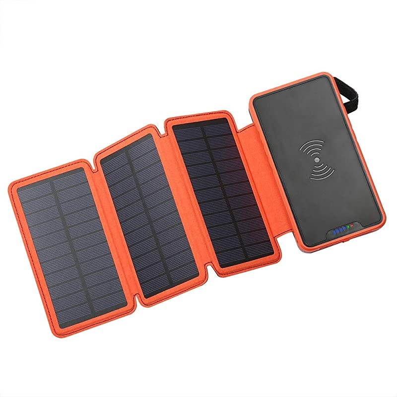 Power Bank,Portable Charger,Qi Wireless Charger 20000mAh with Dual 2.1A USB Outport,Waterproof External Battery Pack with Flashlight for iPhone,ipad, Cell Phone,More(Shockproof&Dustproof)