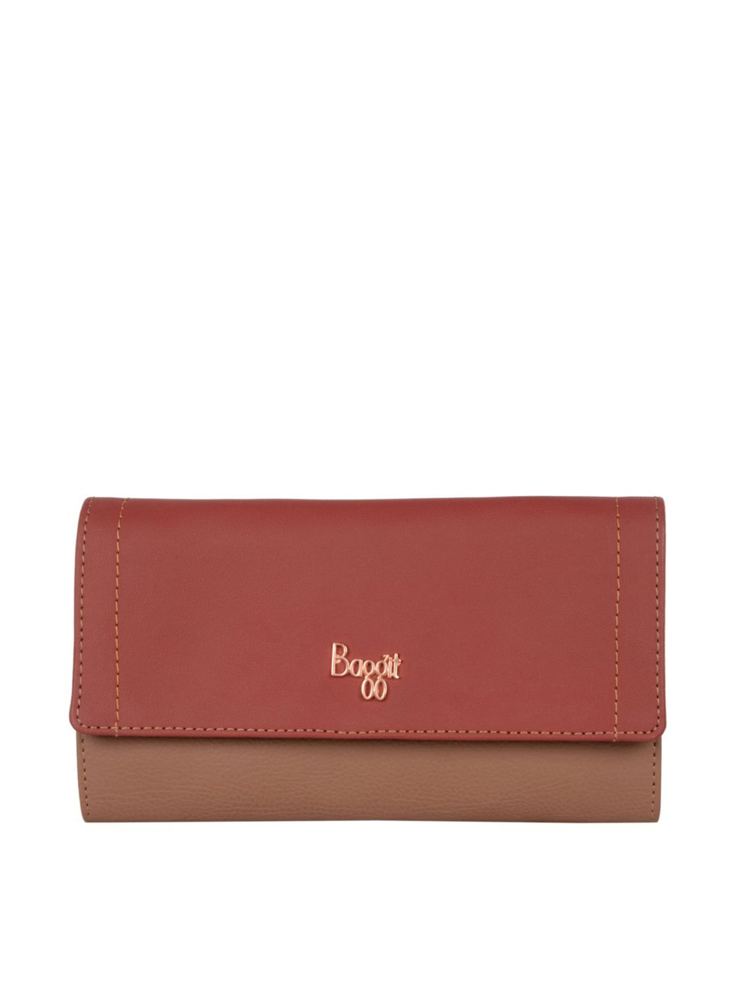 Baggit Brown Color Block Wallet for Women
