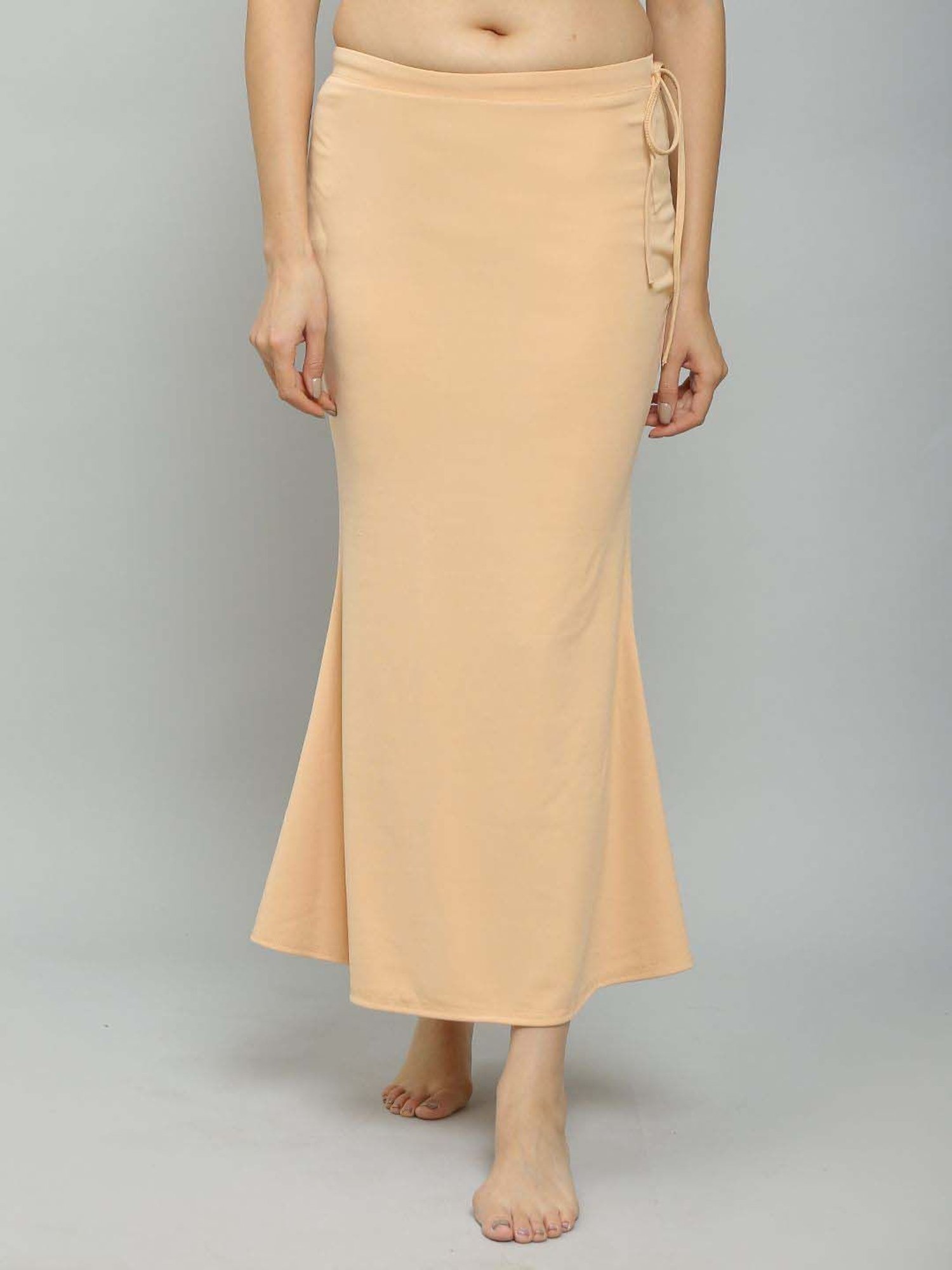 N-Gal Maroon & Beige Plain Saree Shapewear - Pack Of 2